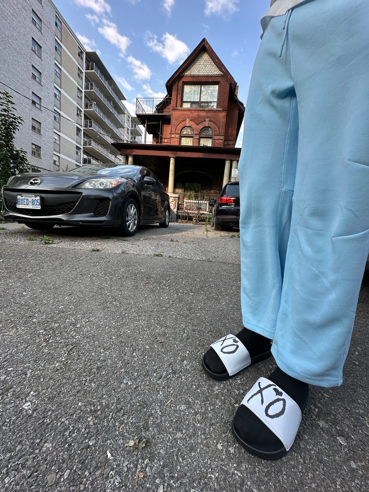 The Weeknd XO Slippers White