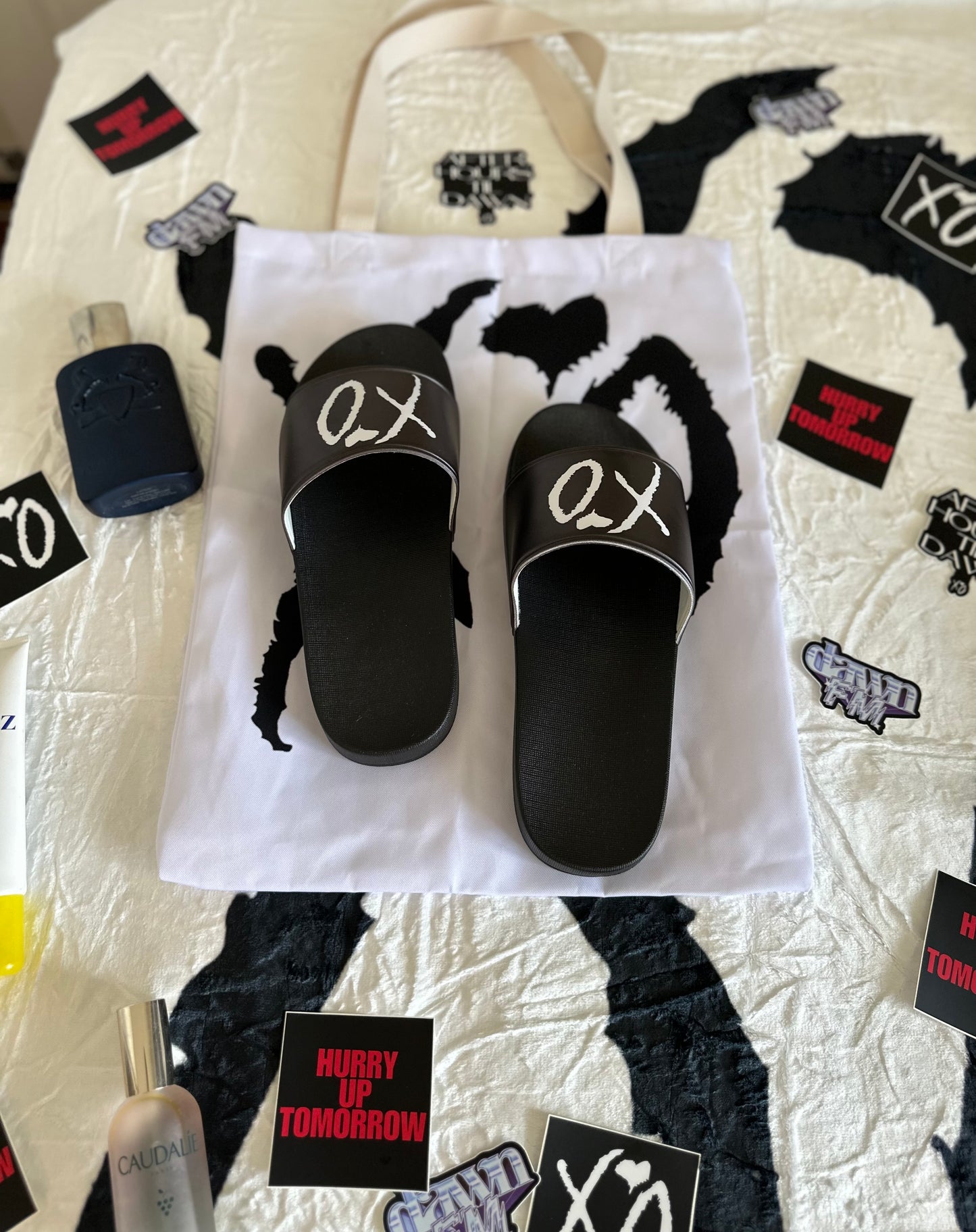 The Weeknd XO Slippers Black
