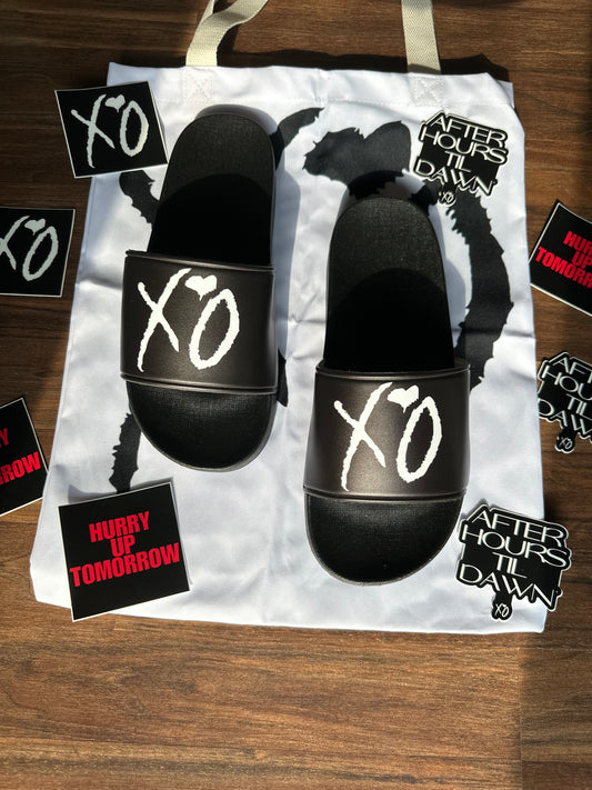 The Weeknd XO Slippers Black