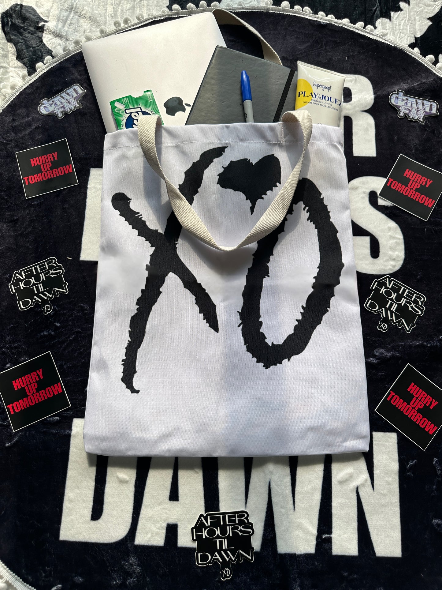 The Weeknd XO Tote Bag White